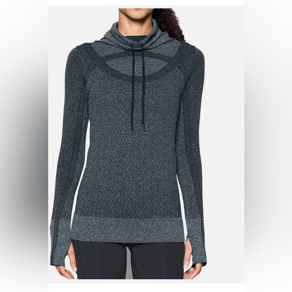Under Armour Threadborne Dark Gray Hooded Sweater